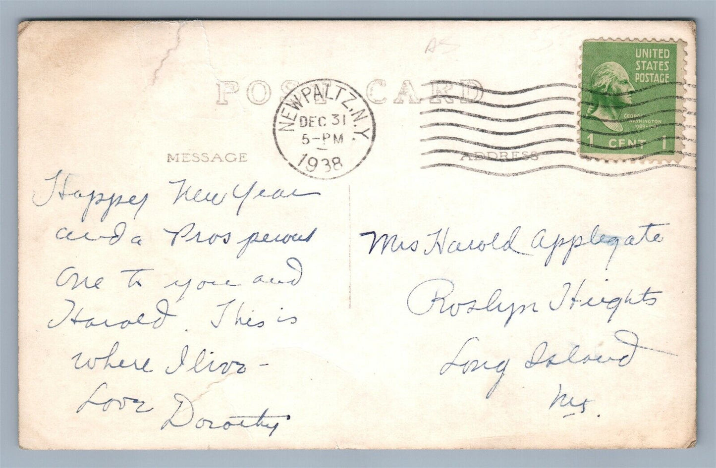 NEW PALTZ NY DANIEL DU BOIS HOUSE OLD FORT VINTAGE REAL PHOTO POSTCARD RPPC