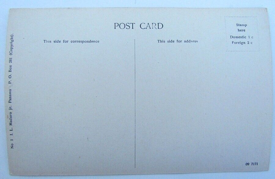 VINTAGE POSTCARD - CHORERA PANAMA
