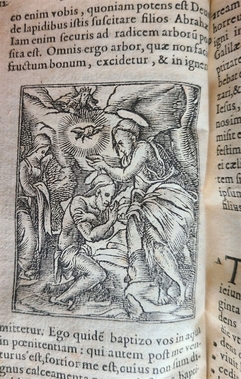1578 BIBLE in LATIN ILLUSTRATED NEW TESTAMENT VELLUM BOUND 16th CENTURY antique