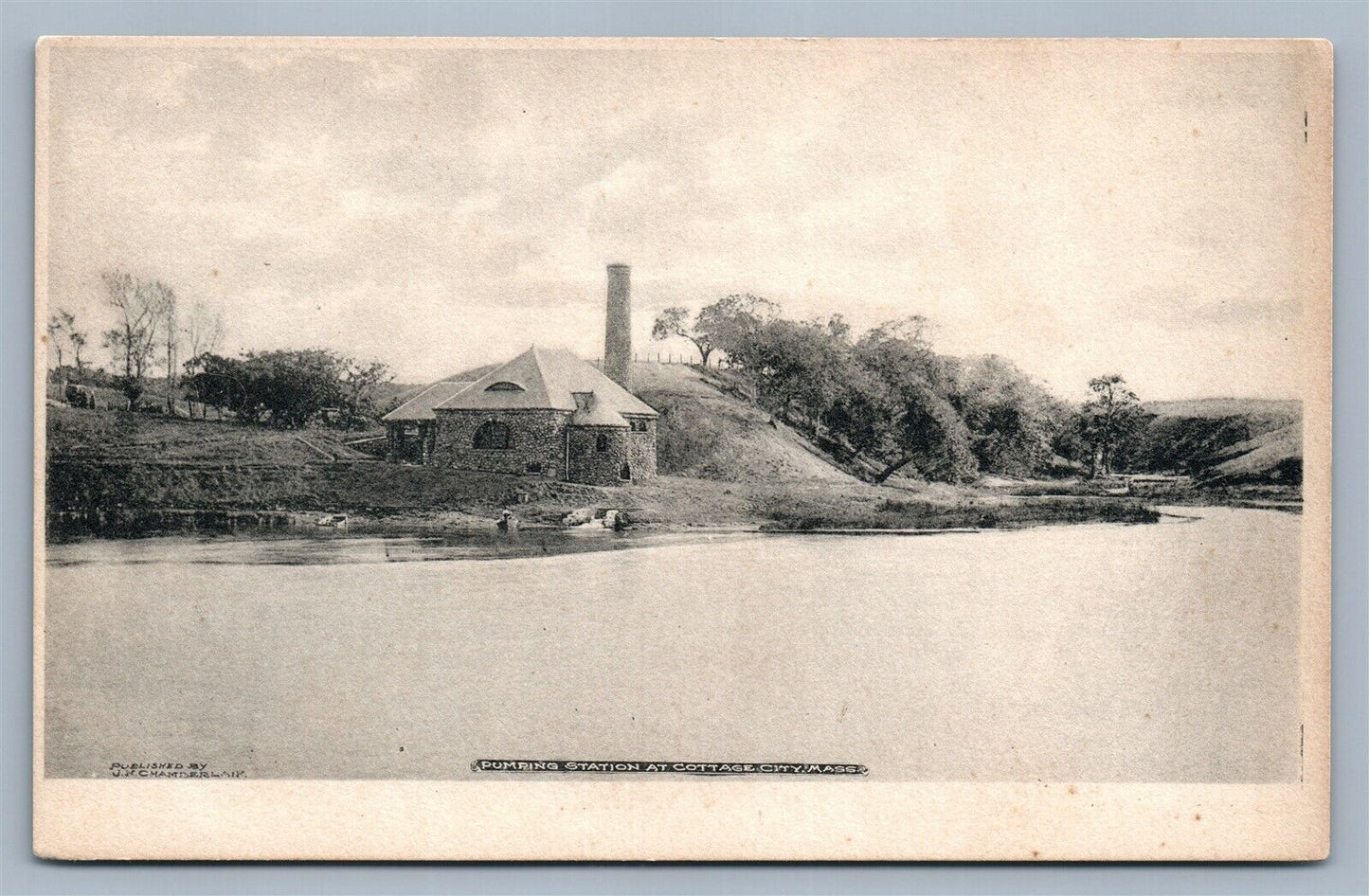 COTTAGE CITY MA PUMPING STATION ANTIQUE POSTCARD