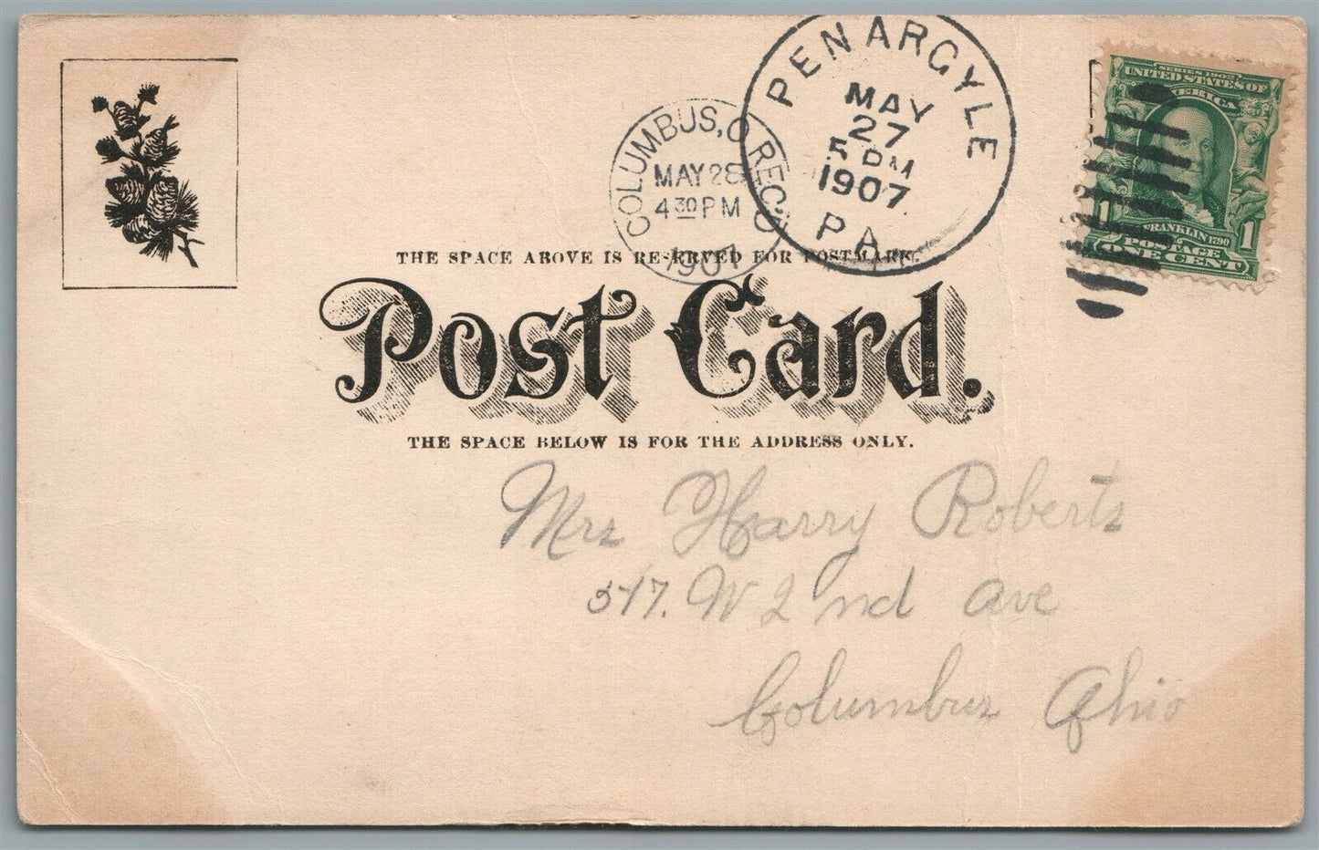 PEN ARGYL PA M.E. CHURCH ANTIQUE POSTCARD