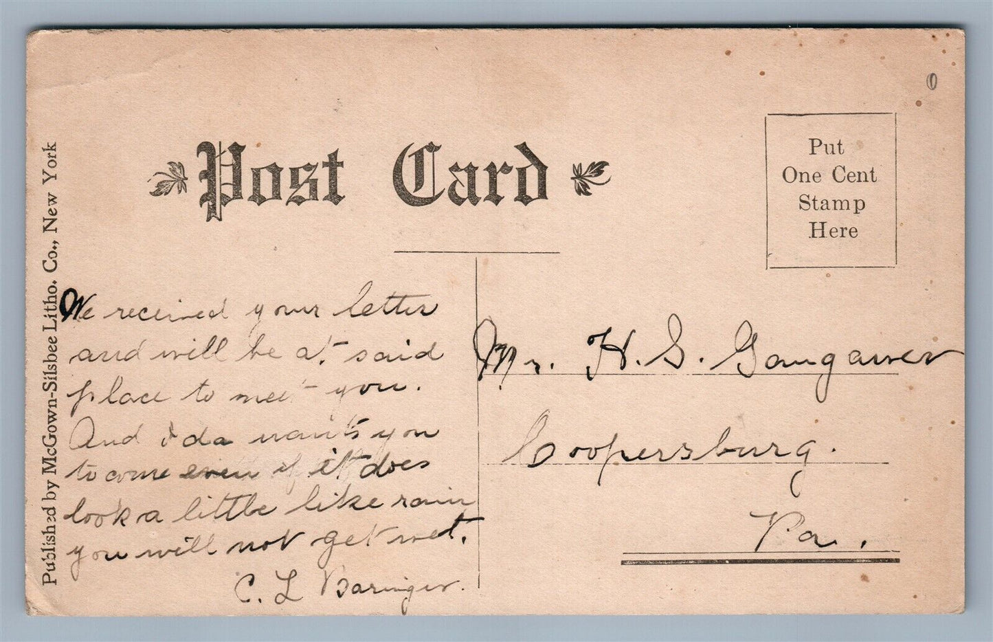 QUAKERTOWN PA TOHICKON PARK ANTIQUE POSTCARD