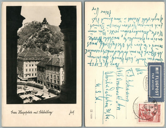 SCHLOSSBERG GERMANY ANTIQUE REAL PHOTO POSTCARD RPPC w/ STAMP