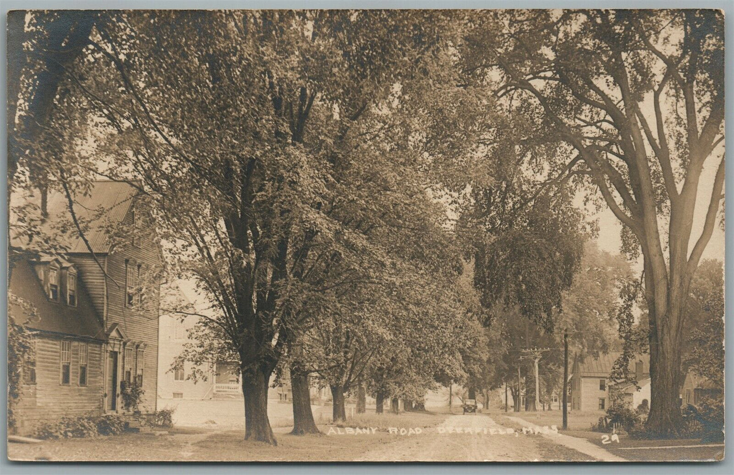 DEERFIELD MA ALBANY ROAD ANTIQUE REAL PHOTO POSTCARD RPPC