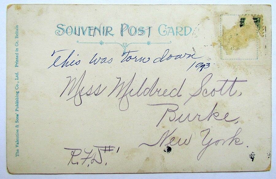 ANTIQUE UNDIVIDED POSTCARD - HIGH SCHOOL MALONE N.Y.