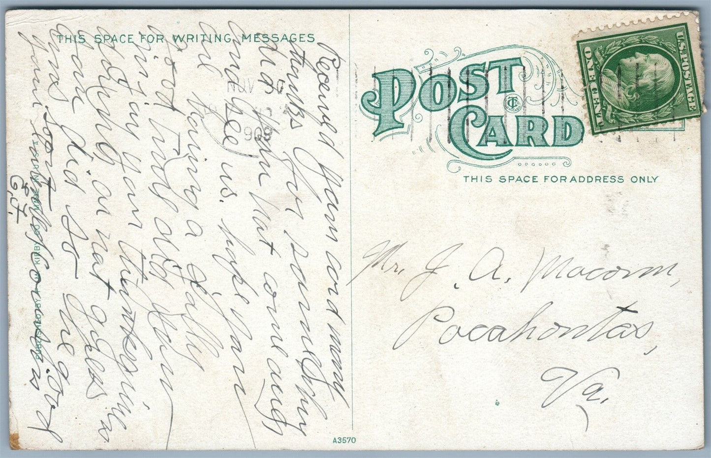 BLUEFIELD INN W.V. OFFICE OF N. & W. RAILROAD ANTIQUE POSTCARD railway depot