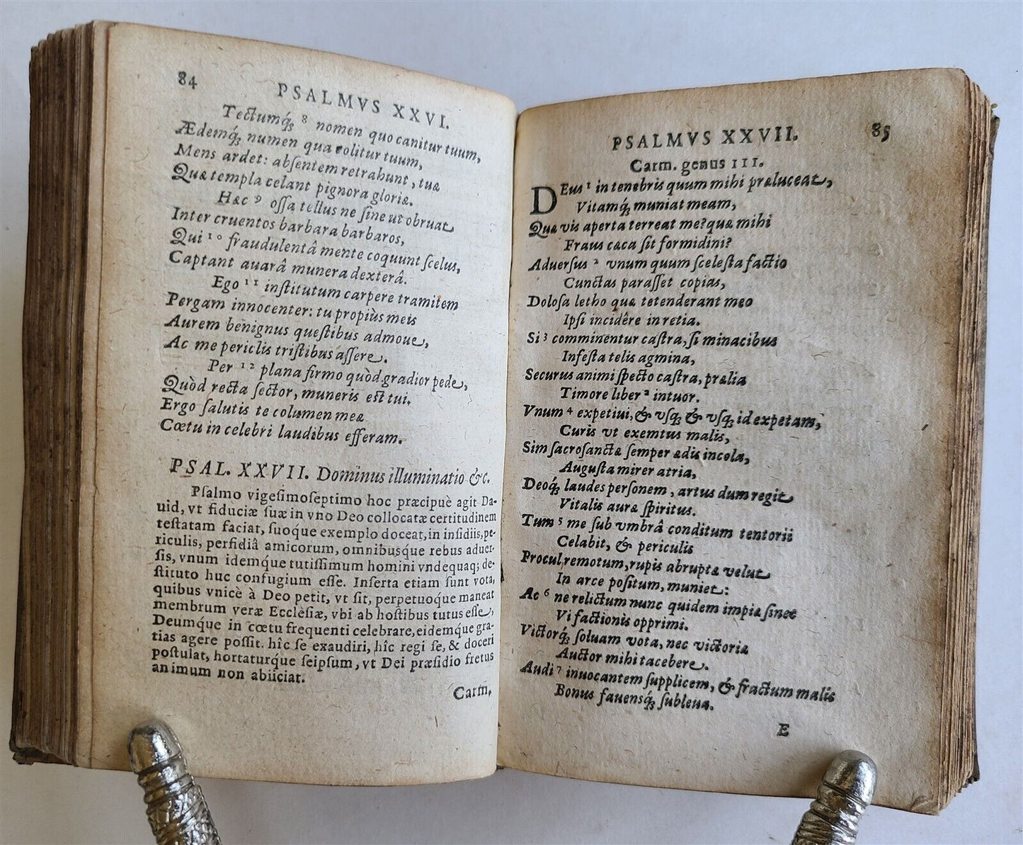 1613 IN GEORGII BUCHANANI PARAPHRASIN PSALMORUM antique VELLUM BOUND