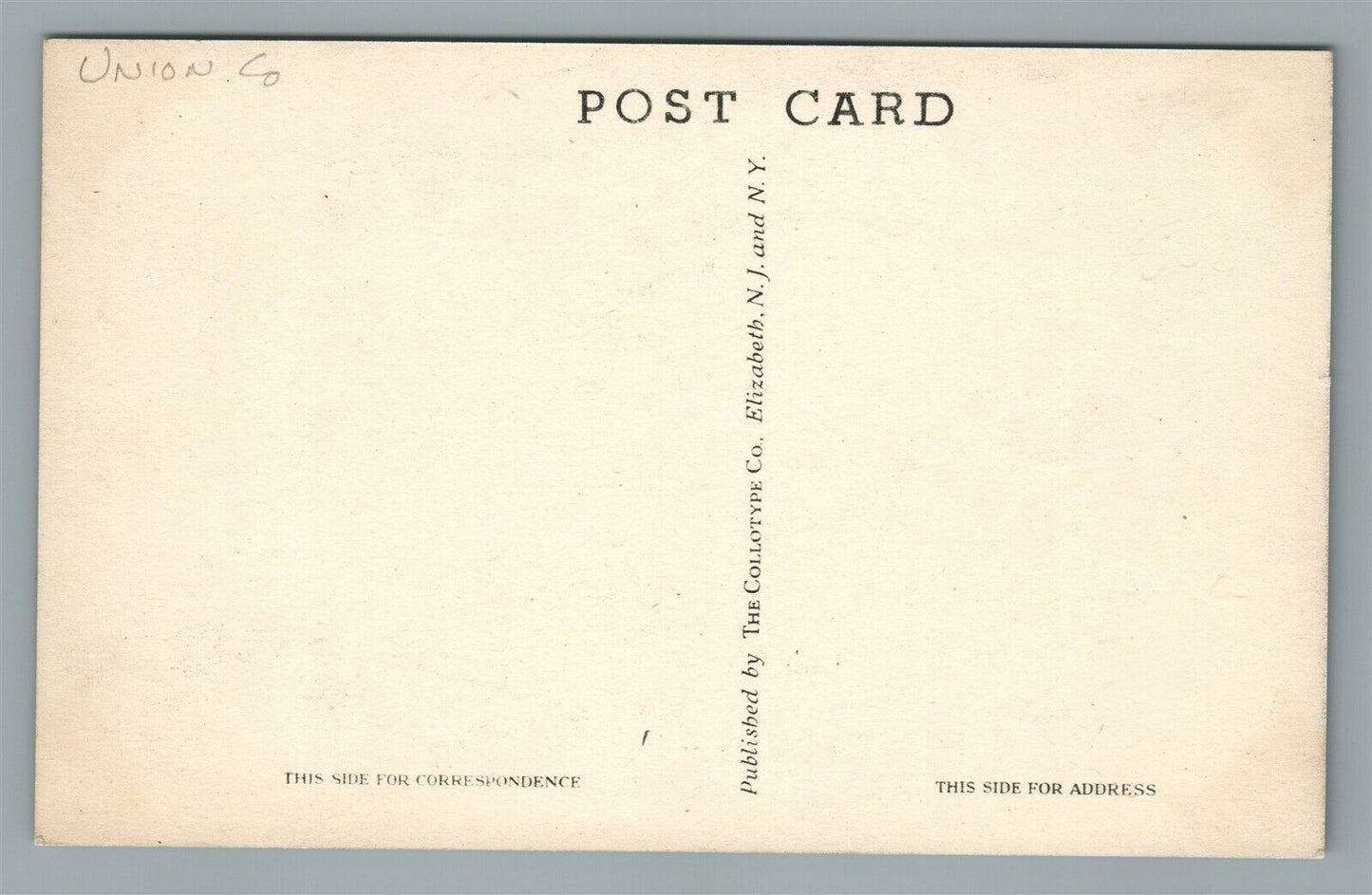 UNION NJ FREIBERGER PARK VINTAGE POSTCARD