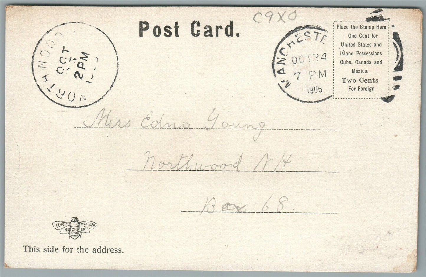 MANCHESTER NH UNION RAILROAD STATION RAILWAY TRAIN DEPOT 1906 ANTIQUE POSTCARD