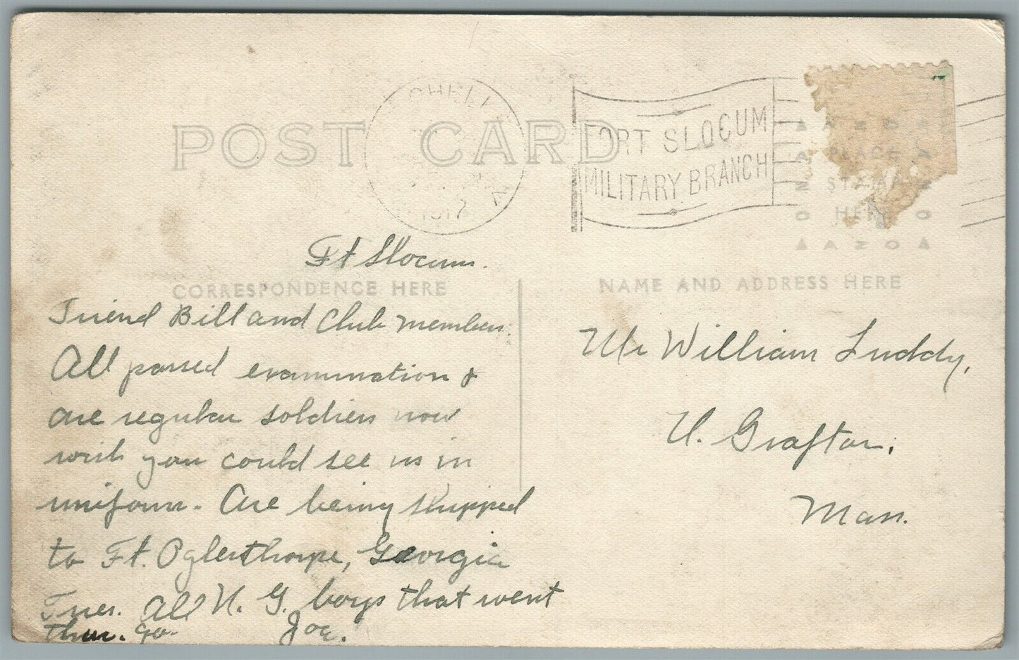 FORT SLOCUM New Rochelle NY MUSIC BAND ANTIQUE REAL PHOTO POSTCARD RPPC