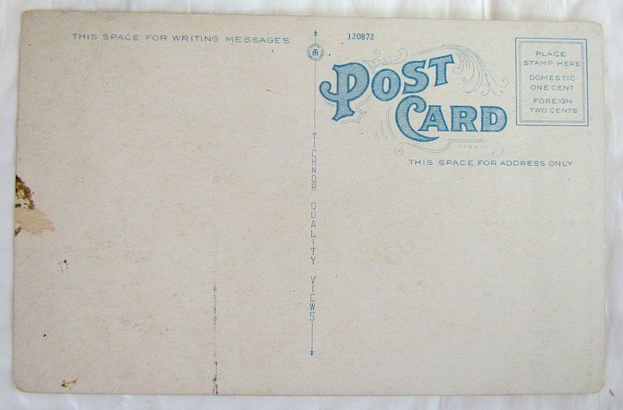 BATTERY & LAKE CHAMPLAIN TICONDEROGA N.Y. ANTIQUE UNUSED POSTCARD