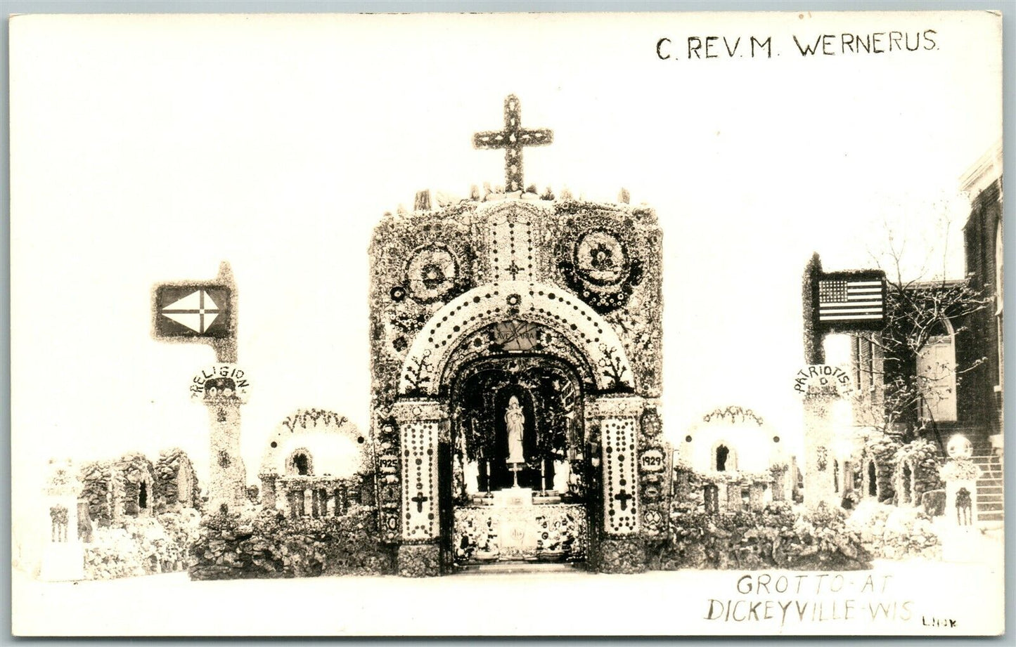DICKEYVILLE WIS GROTTO ANTIQUE REAL PHOTO POSTCARD RPPC