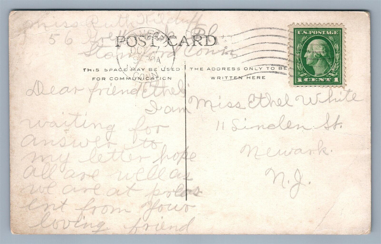 NEWTON KS MAIN STREET ANTIQUE POSTCARD