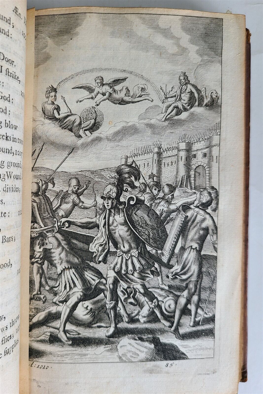 1719 WORKS of VIRGIL in ENGLISH by DRYDEN 3 VOLUMES antique ILLUSTRATED