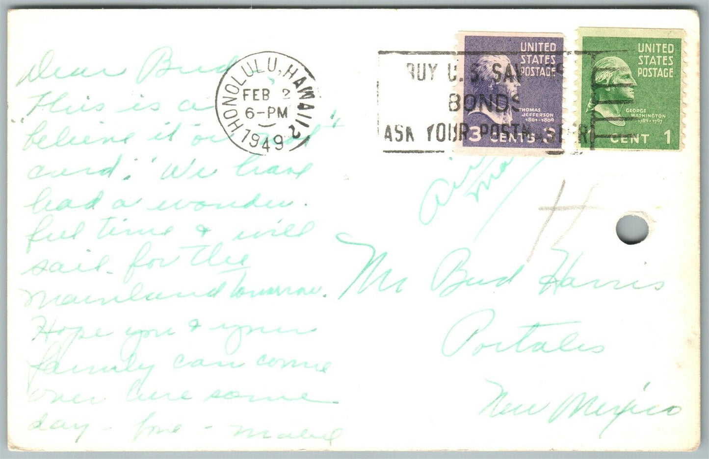 HAWAII PINEAPPLES EXAGGERATED 1949 VINTAGE REAL PHOTO POSTCARD RPPC