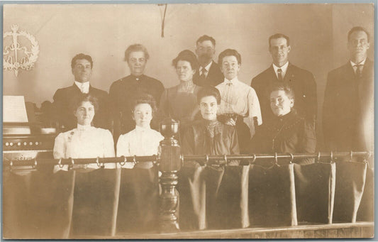 CONCORD VT UNIVERSALIST CHOIR ANTIQUE REAL PHOTO POSTCARD RPPC