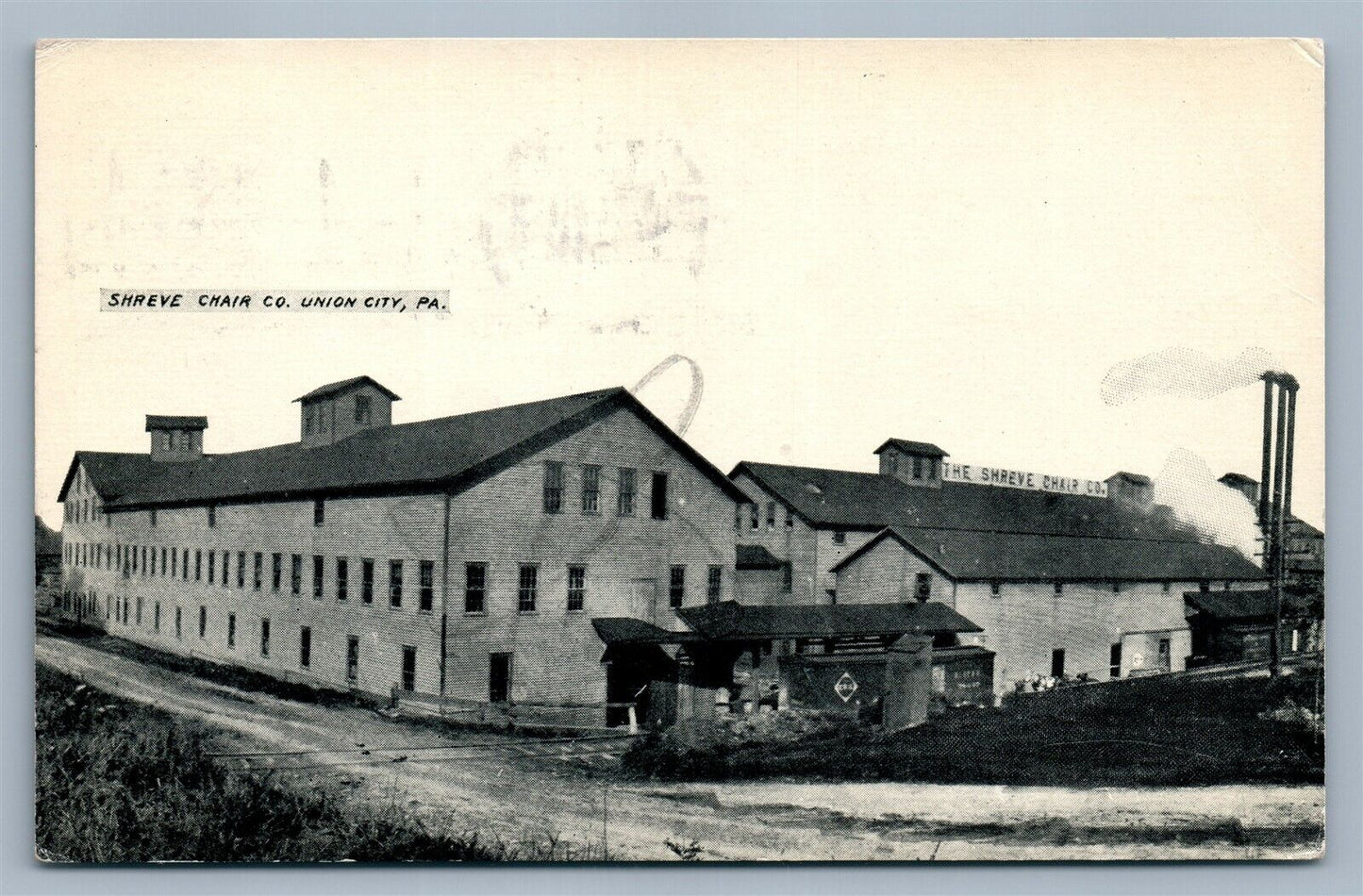UNION CITY PA SHREVE CHAIR CO. ANTIQUE POSTCARD