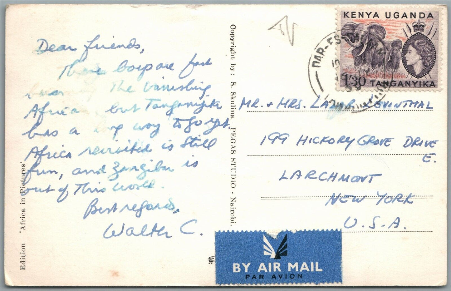 KENYA UGANDA EAST AFRICAN TYPES MASAI ANTIQUE REAL PHOTO POSTCARD RPPC w/ STAMP