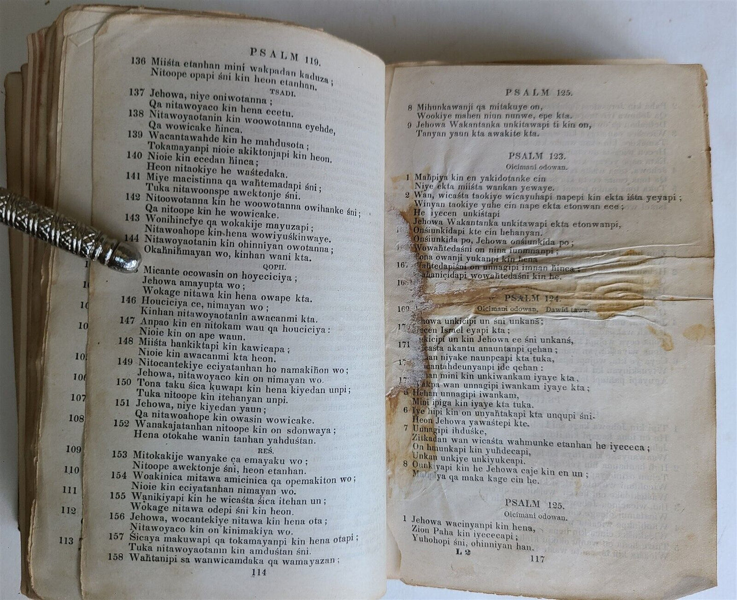 1879 BIBLE in DAKOTA LANGUAGE antique AMERICANA rare