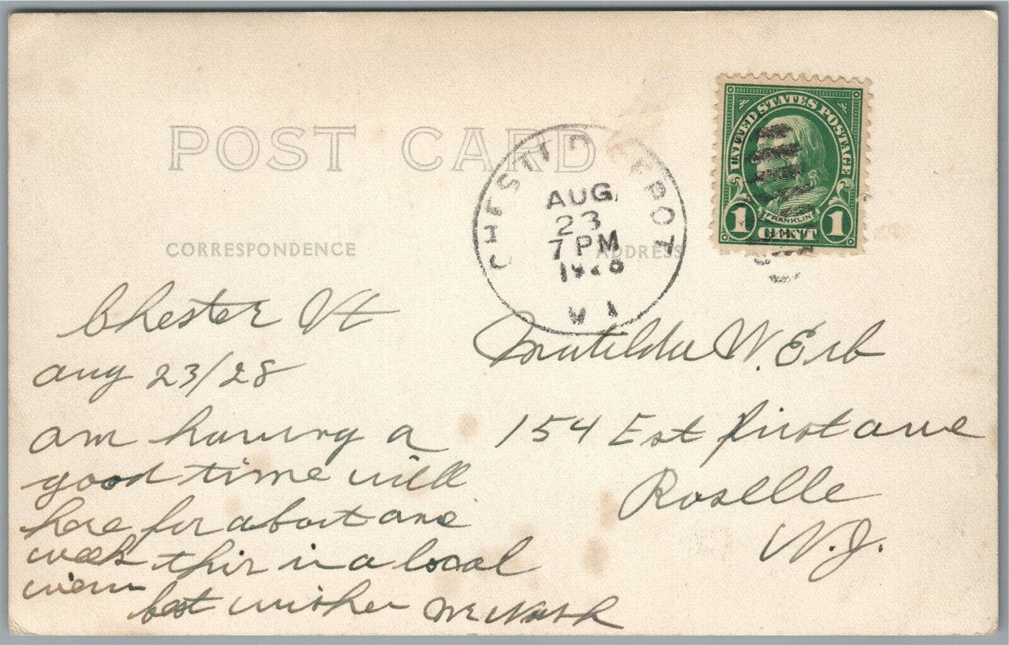 CHESTER DEPOT VT SCENE w/ RAILROAD TRACKS ANTIQUE REAL PHOTO POSTCARD RPPC