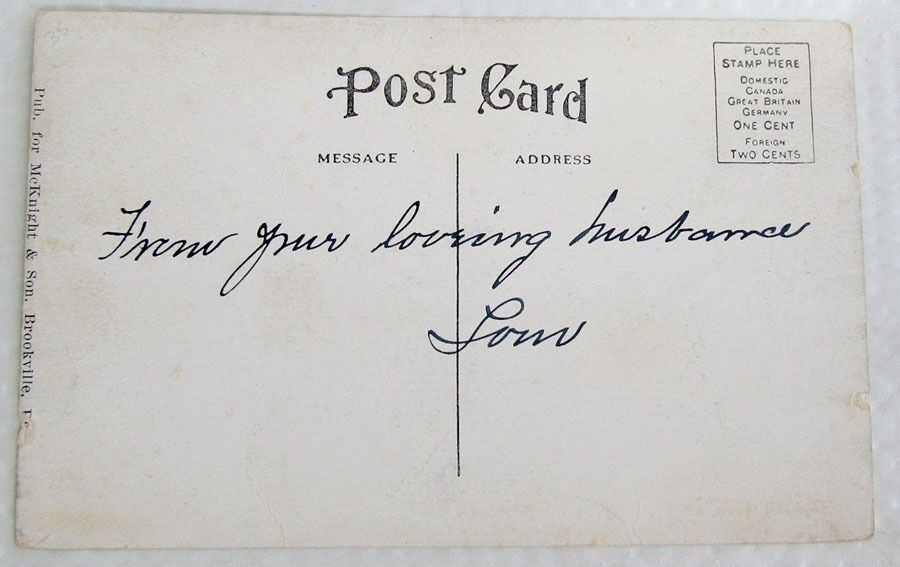 ANTIQUE POSTCARD JEFFERSON STREET BROOKVILLE PA