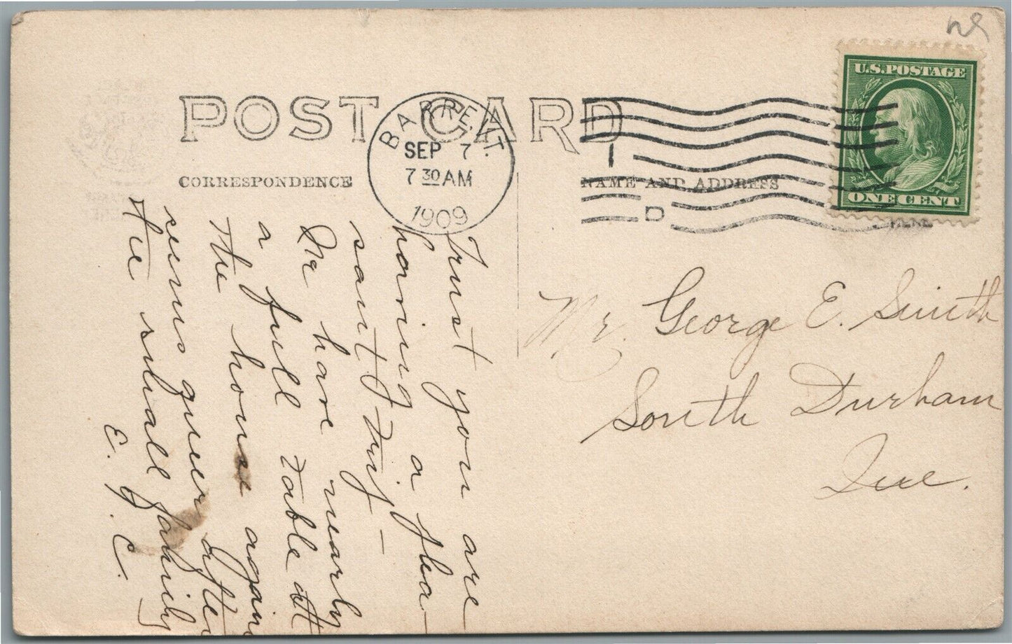 MARSHFIELD VT BIRDS EYE VIEW ANTIQUE REAL PHOTO POSTCARD RPPC