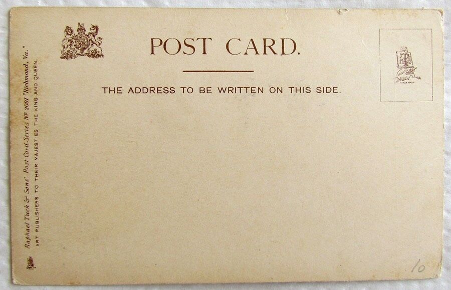 JEFFERSON HOTEL RICHMOND VA UNDIVIDED ANTIQUE POSTCARD