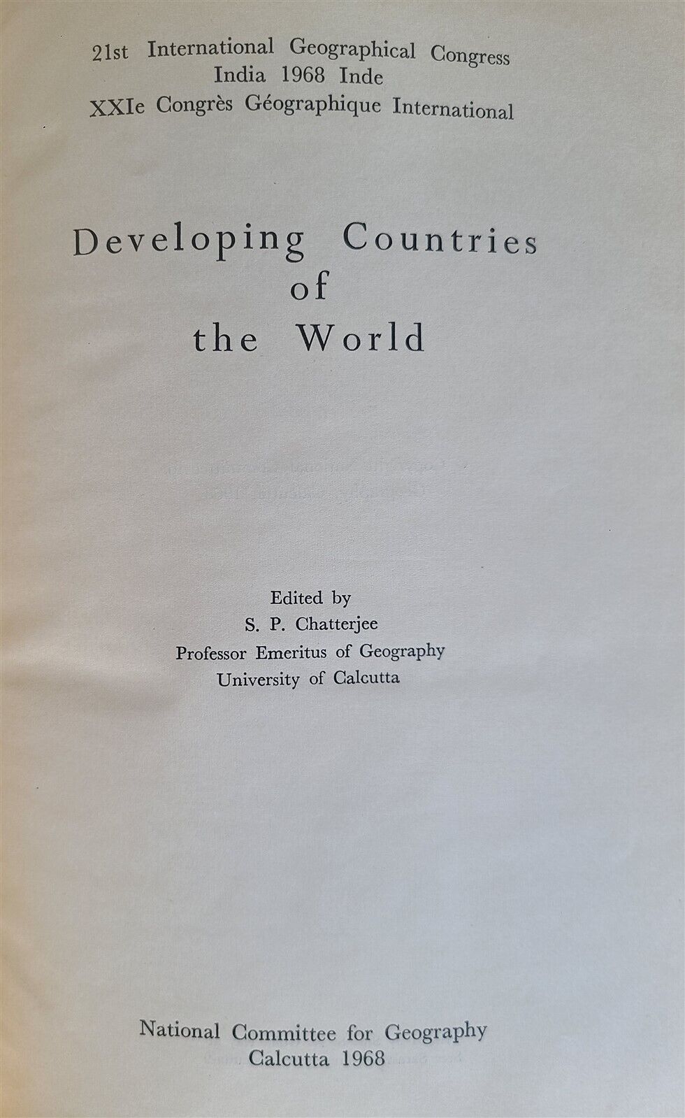 1968 DEVELOPING COUNTRIES OF THE WORLD vintage 21st GEOGRAPHICAL CONGRESS INDIA