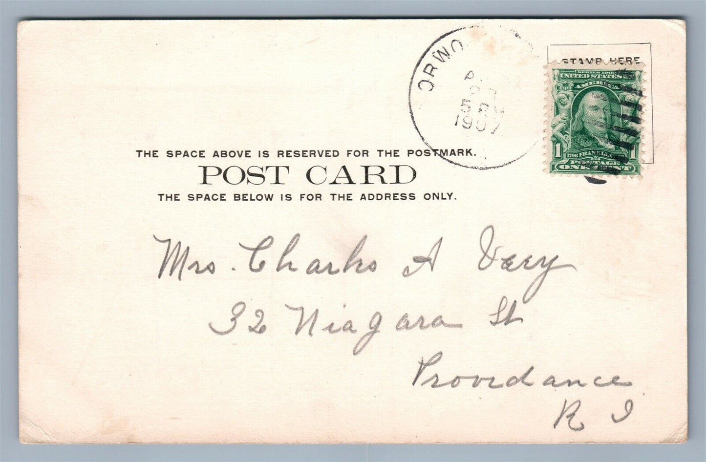 UPLAND PA J.LEWIS CROZER HOME FOR INCURABLES ANTIQUE POSTCARD w/ CORK CANCEL