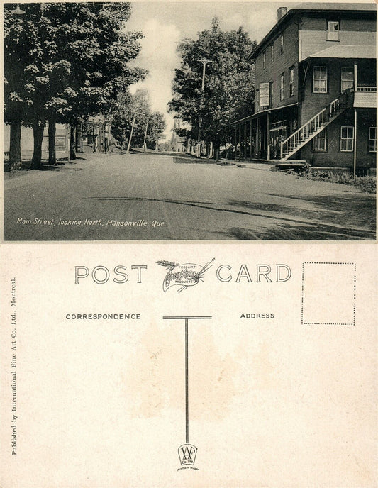 MASONVILLE QUE. CANADA MAIN STREET ANTIQUE POSTCARD