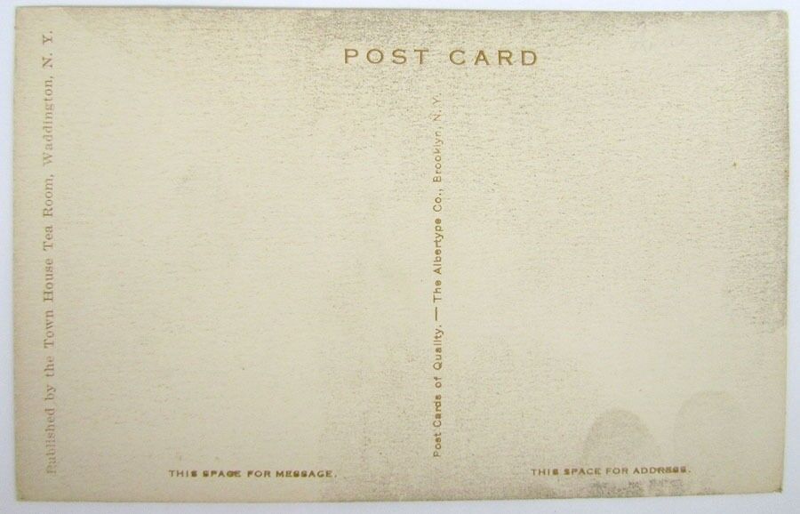 ANTIQUE POSTCARD - MAIN STREET WADDINGTON N.Y.