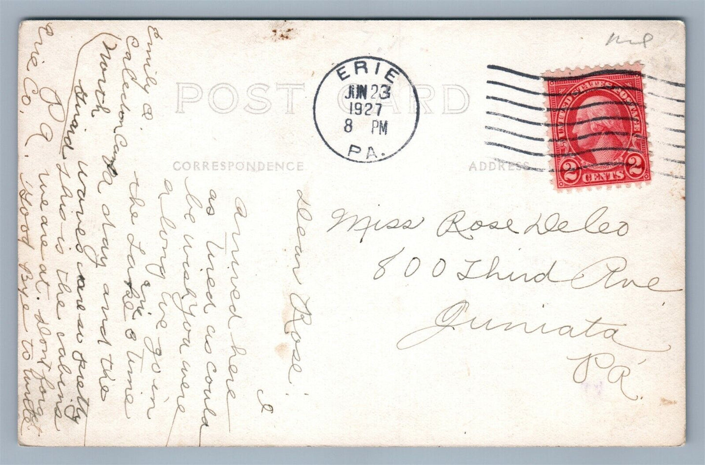 N.GIRARD PA CAMP CALEDON ANTIQUE REAL PHOTO POSTCARD RPPC