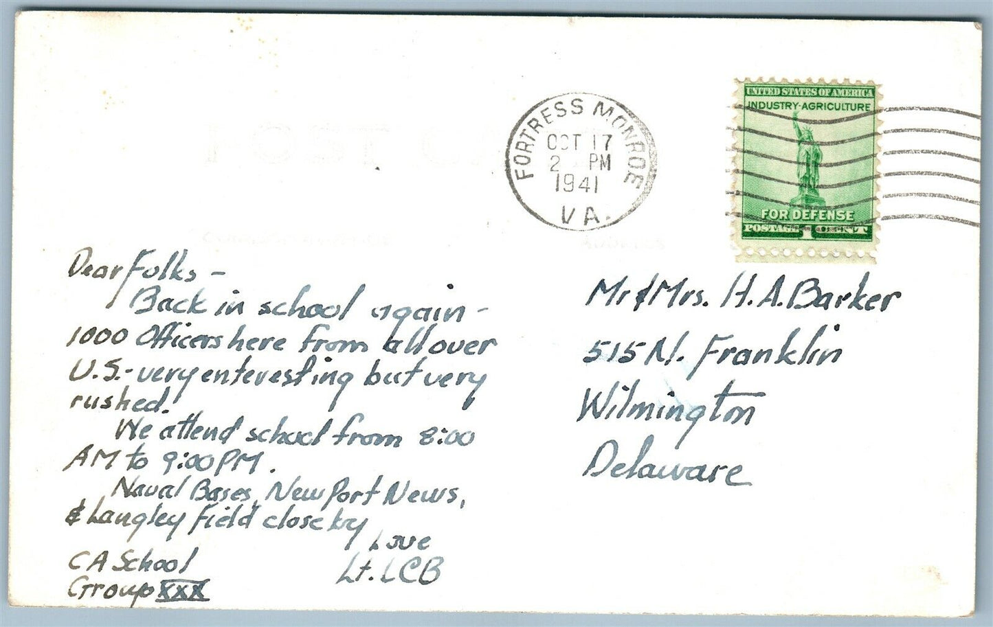 FORT MONROE VA HOTEL CHAMBERLIN VINTAGE REAL PHOTO POSTCARD RPPC