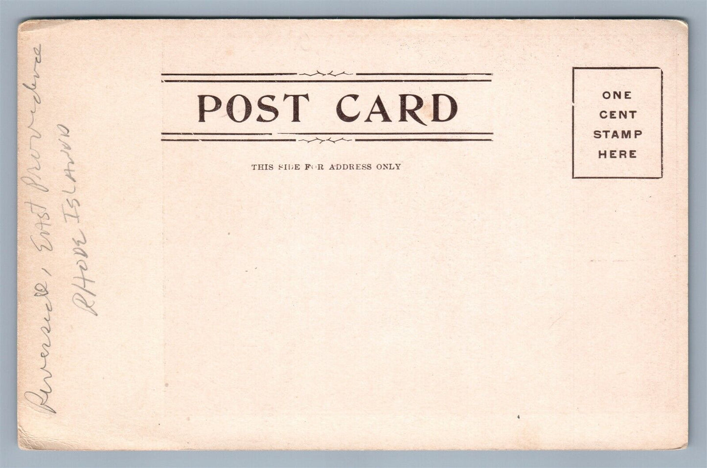 EAST PROVIDENCE RI CRESCENT PARK STEEPLECHASE UNDIVIDED ANTIQUE POSTCARD
