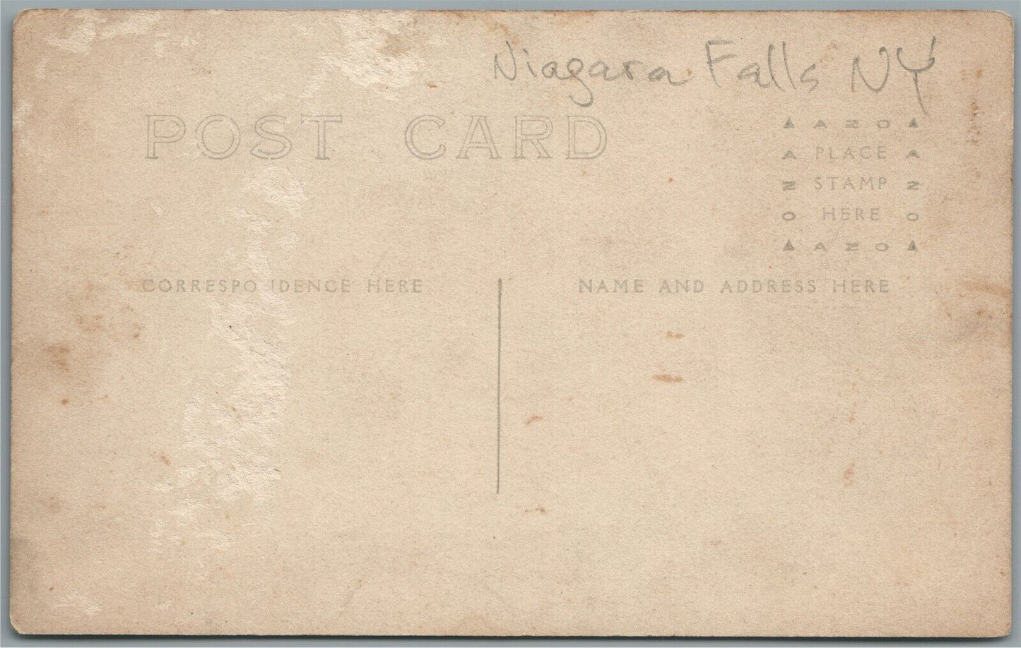 NIAGARA FALLS NY BOBBY LEACH & HIS BARREL ANTIQUE REAL PHOTO POSTCARD RPPC