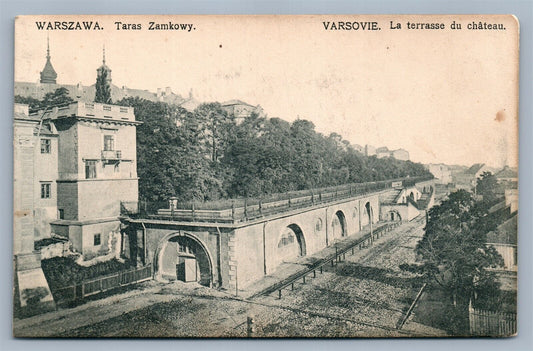 WARSZAWA POLAND TARAS ZAMKOWY ANTIQUE POSTCARD
