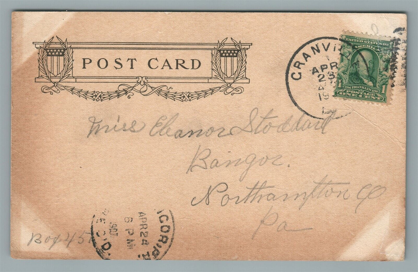 GRANVILLE NY MAIN STREET ANTIQUE POSTCARD