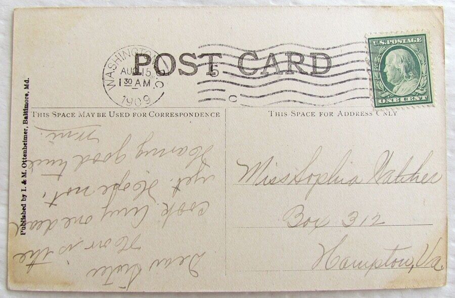 PRESIDENT TAFT PERSONAL ESCORT INAUGURAL PARADE WASHINGTON 1909 ANTIQUE POSTCARD