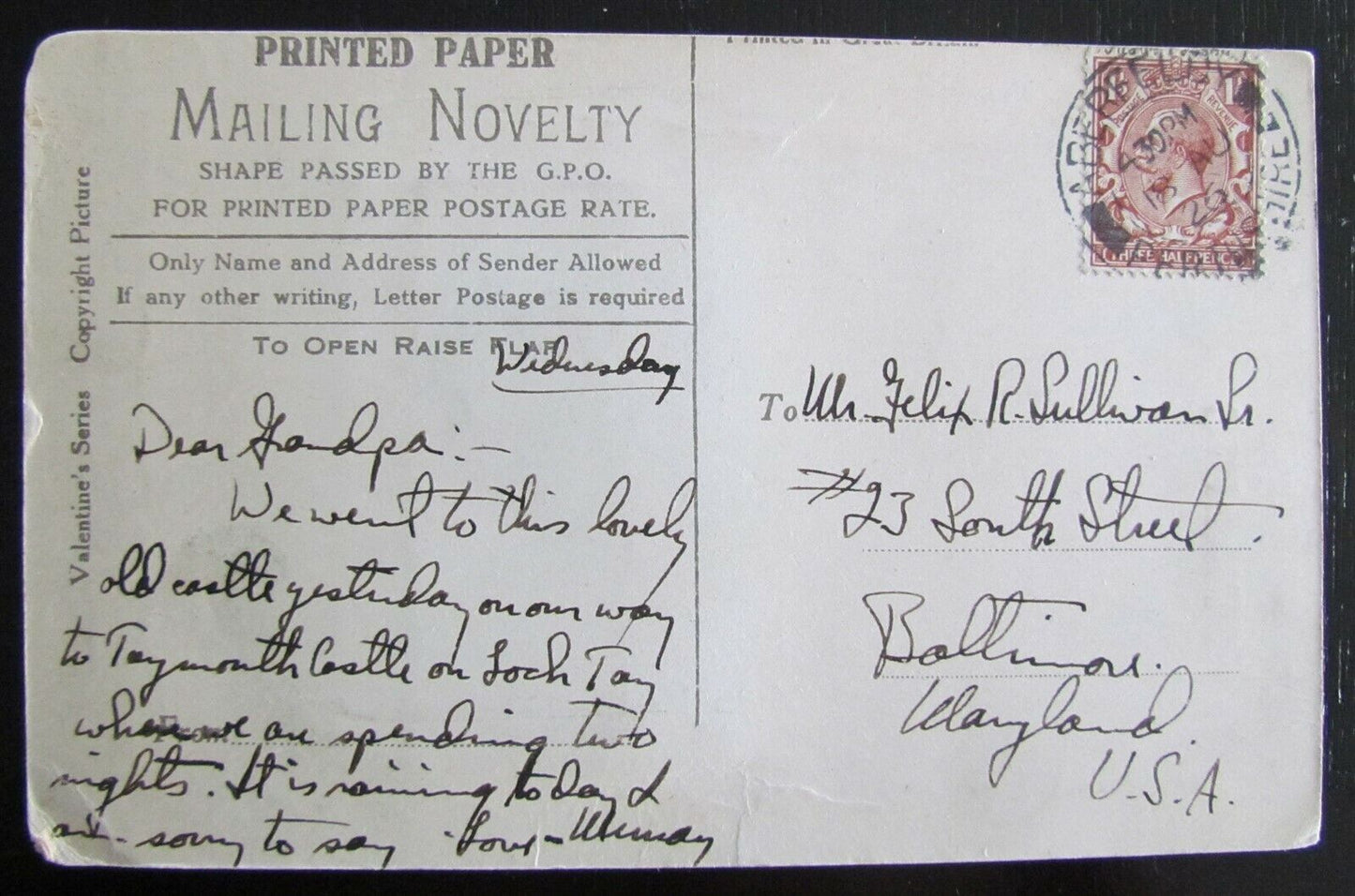 STIRLING SCOTLAND UK ANTIQUE POSTCARD w/ MINIATURE FOLDING VIEWS