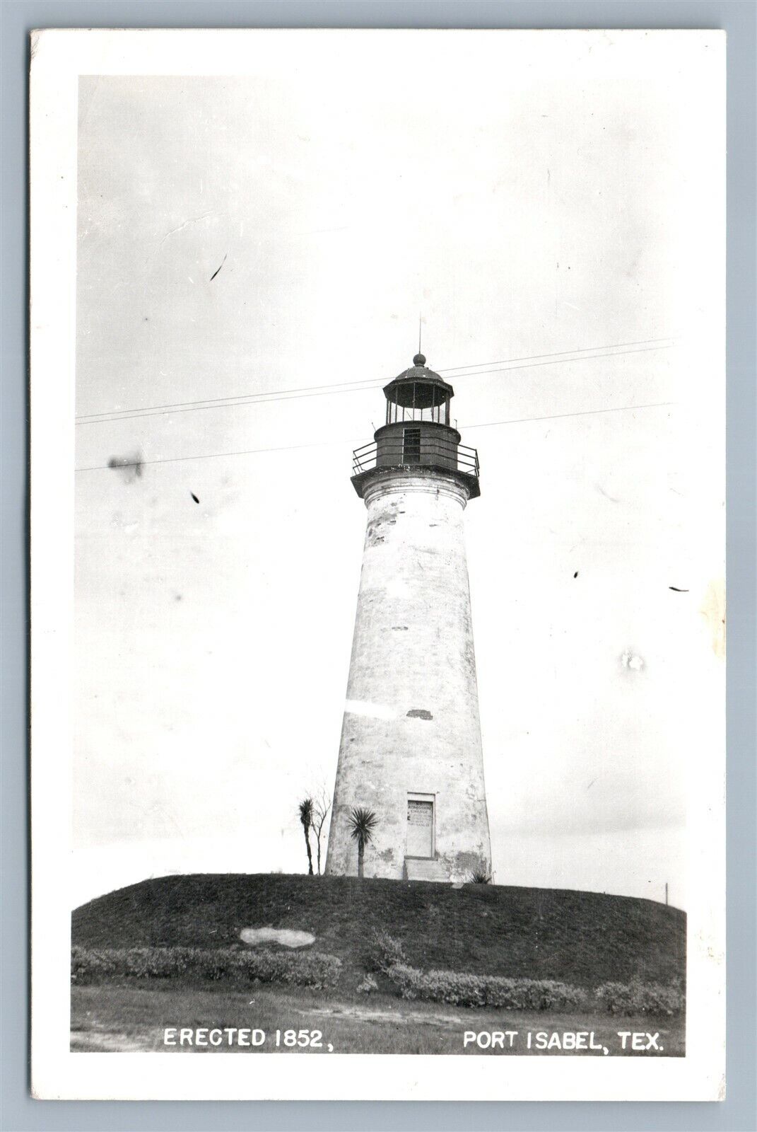 PORT ISABEL TX LIGHT HOUSE 1945 VINTAGE REAL PHOTO POSTCARD RPPC