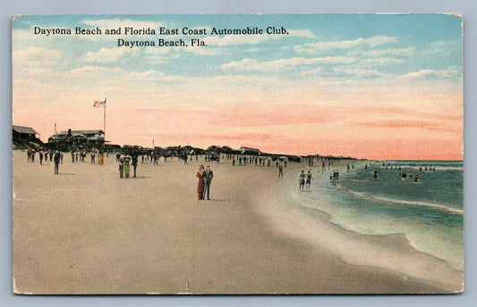 DAYTONA BEACH FL AUTOMOBILE CLUB ANTIQUE POSTCARD
