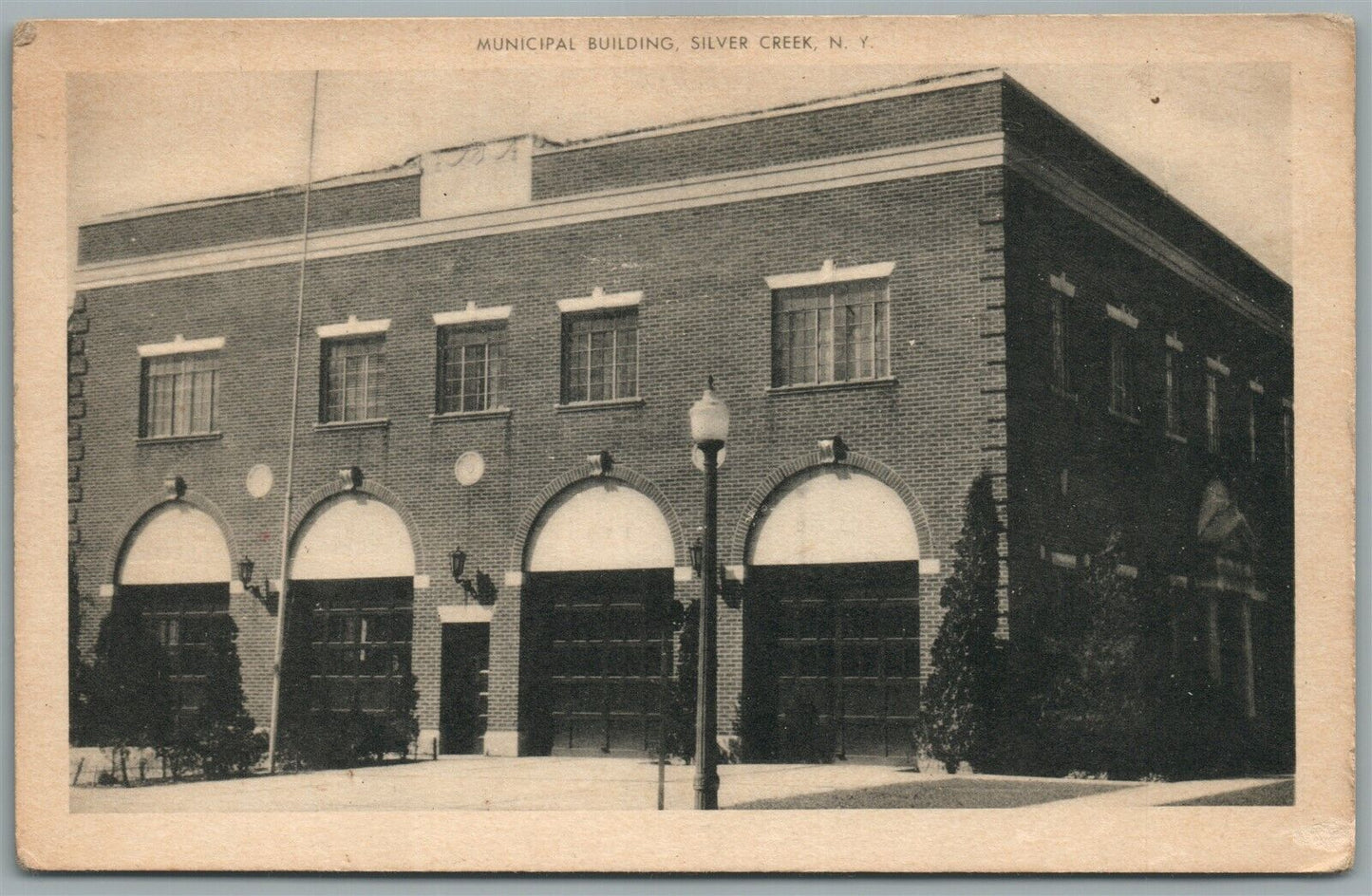 SIVER CREEK NY MUNICIPAL BUILDING VINTAGE POSTCARD