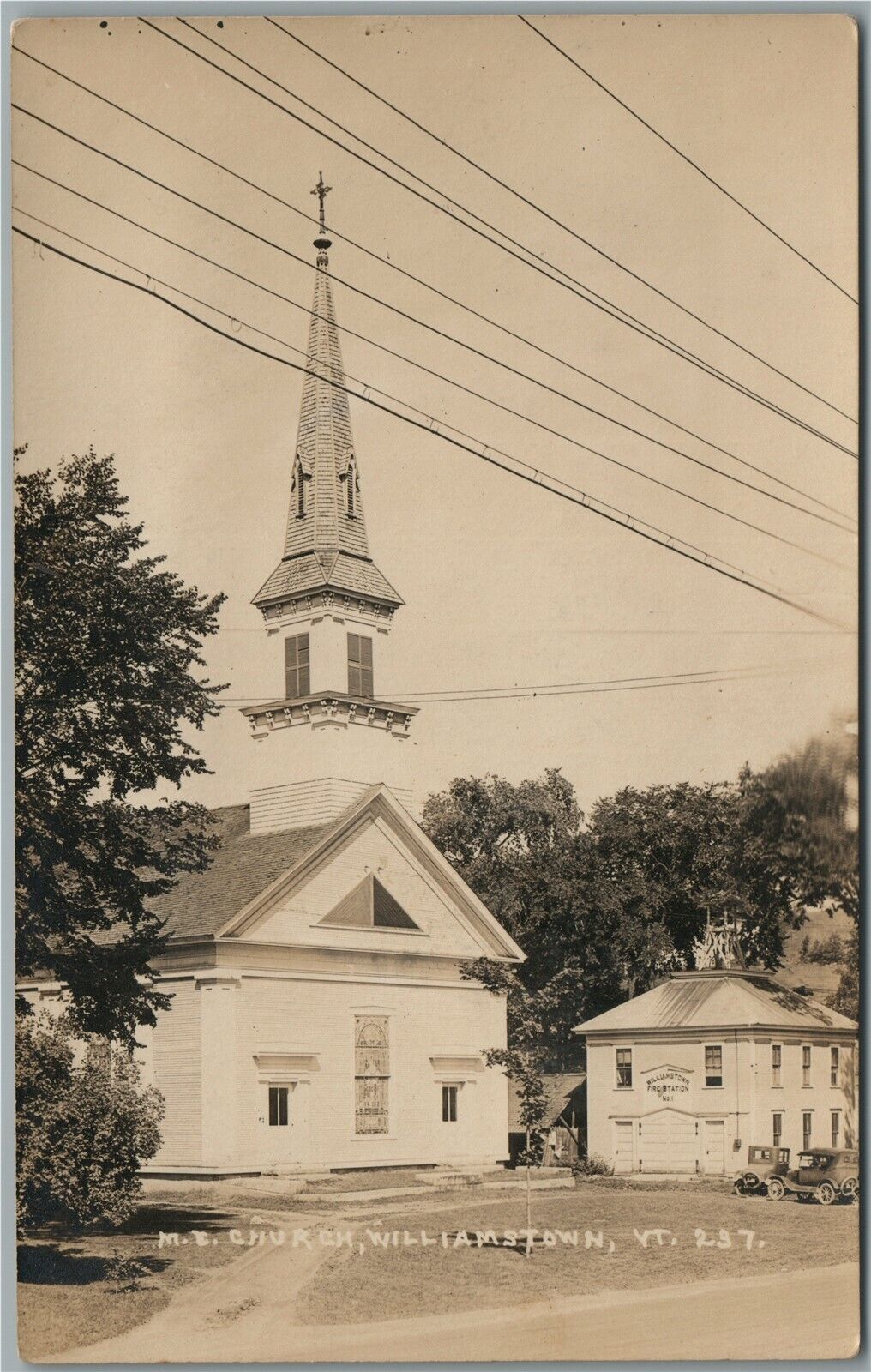 WILLIAMSTOWN VT M.E. CHURCH ANTIQUE REAL PHOTO POSTCARD RPPC