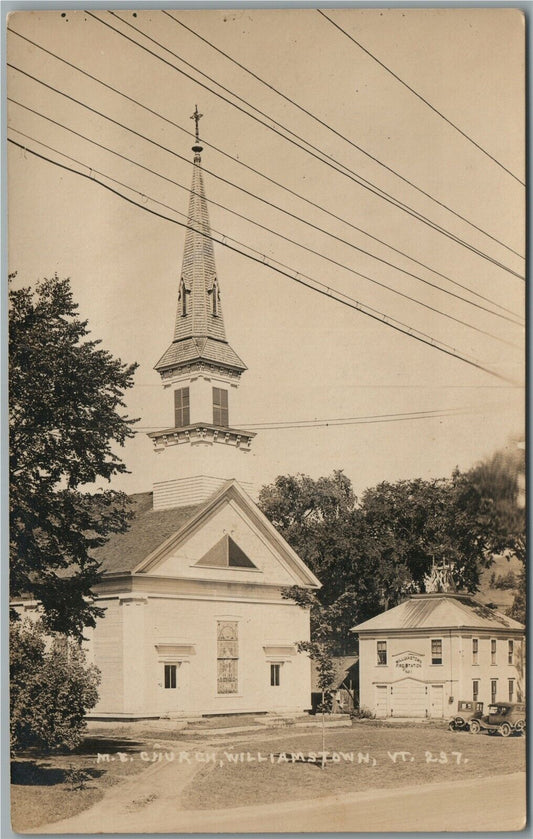 WILLIAMSTOWN VT M.E. CHURCH ANTIQUE REAL PHOTO POSTCARD RPPC