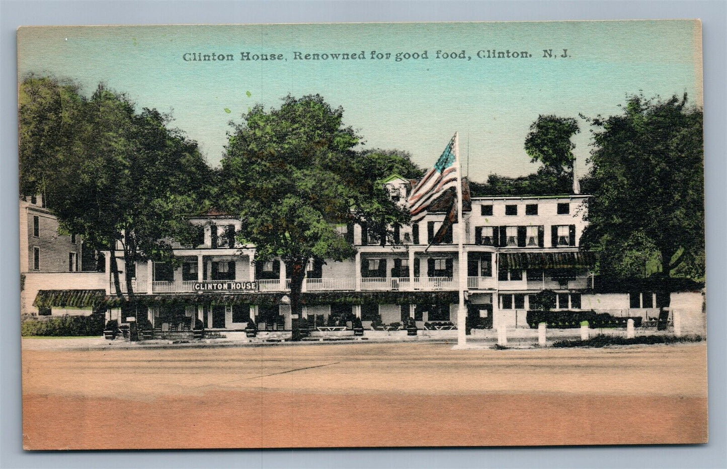 CLINTION NJ CLINTON HOUSE ANTIQUE POSTCARD