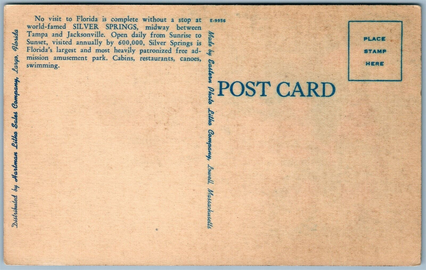 SILVER SPRINGS FL BATHING VINTAGE POSTCARD