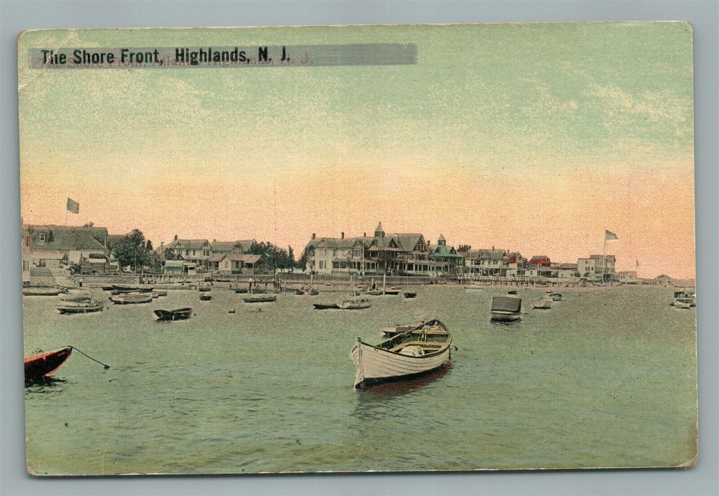 HIGHLANDS NJ SHORE FRONT ANTIQUE POSTCARD