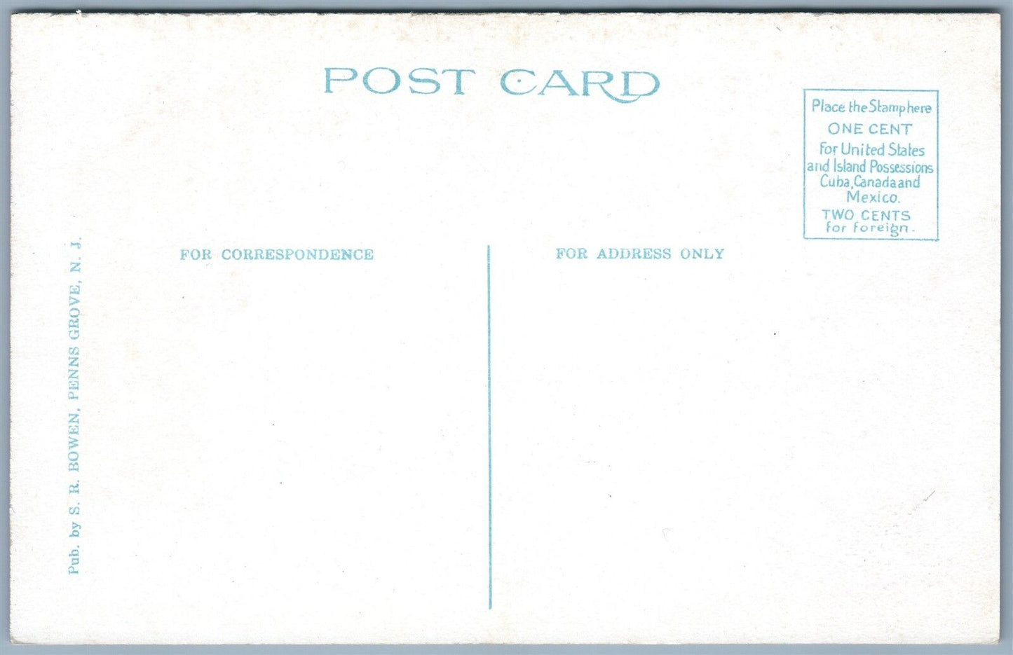 PENNS GROVE N.J. SOUTH BROAD STREET SCHULTZ BUILDING ANTIQUE POSTCARD