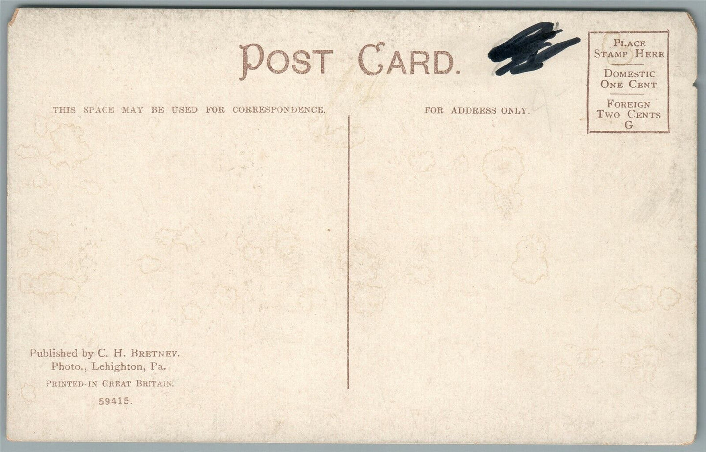 LEHIGHTON PA EXCHANGE HOTEL ANTIQUE POSTCARD