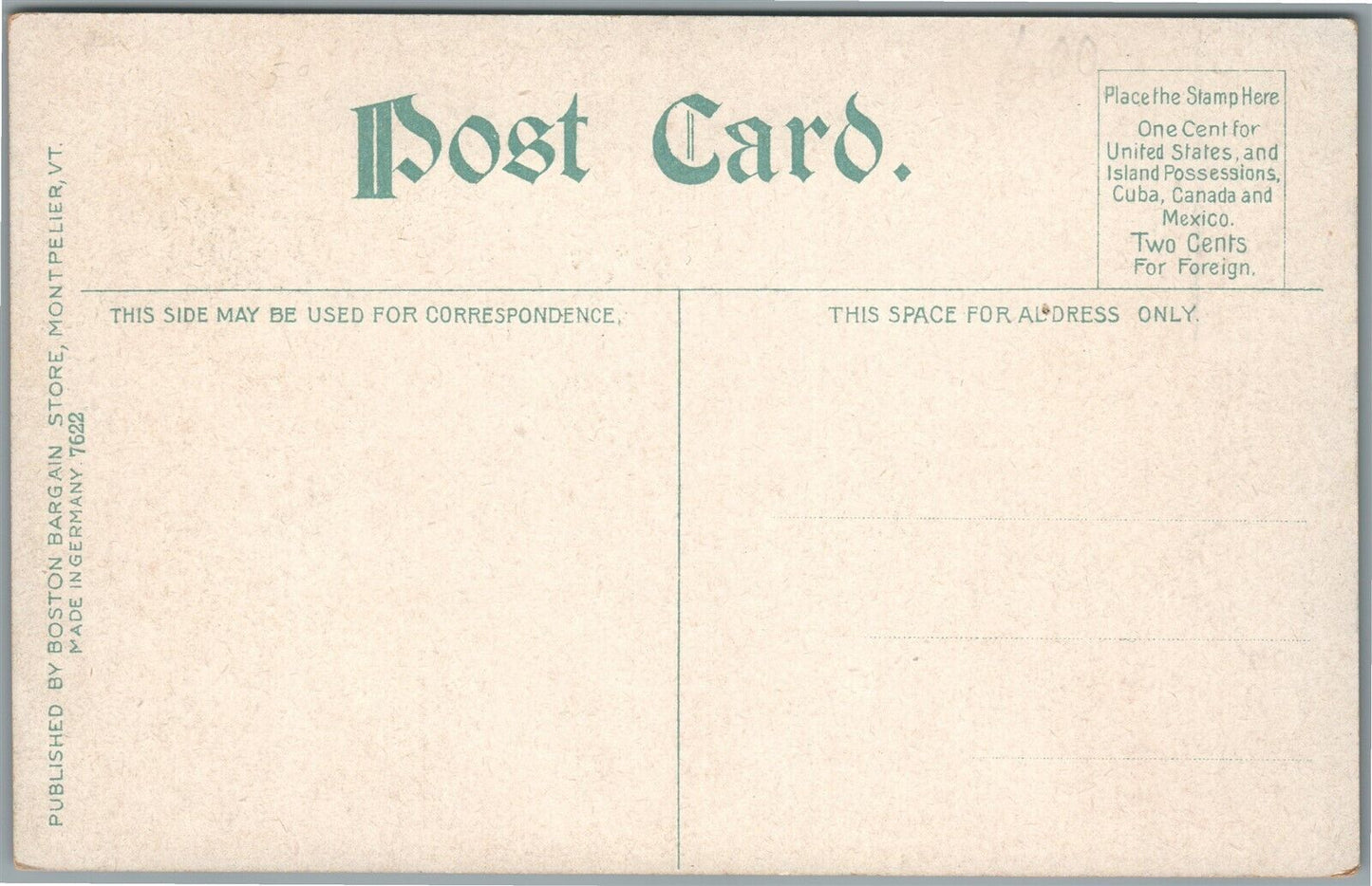 MONTPELIER VT UPPER STATE STREET ANTIQUE POSTCARD